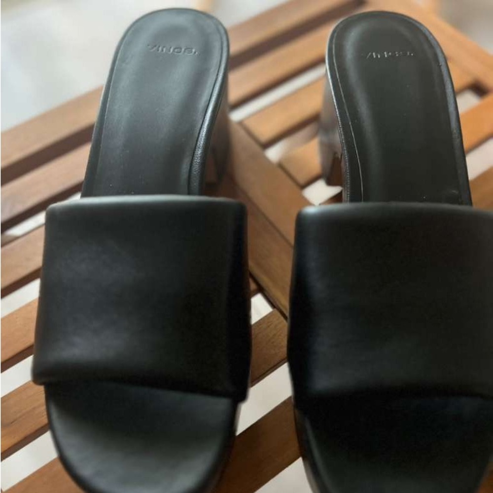 Vince Margo Platform sandals , Black leather , Size 9.5, NIB - Picture 4 of 9